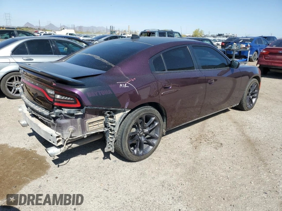 2022 Dodge Charger R/T with VIN 2C3CDXCT8NH145844, listed as a Copart auction lot 51962865 with 34,691 mi miles and Salvage Title. Bid and sale history available at DreamBid. Image 3.