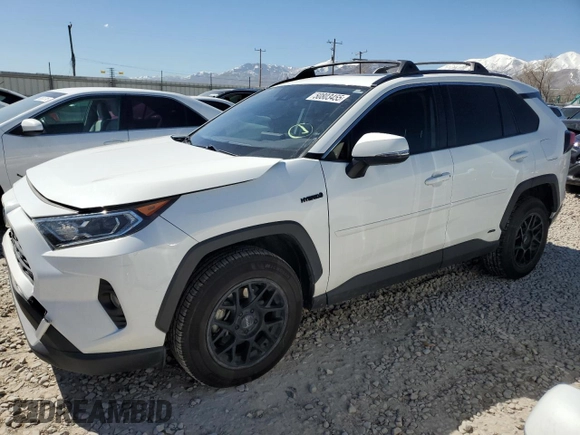 2021 Toyota RAV4 Hybrid XLE with VIN JTMRWRFV6MD559354, listed as a Copart auction lot 50803455 with 56,604 mi miles and Salvage Title. Bid and sale history available at carsss.com. Image 1.