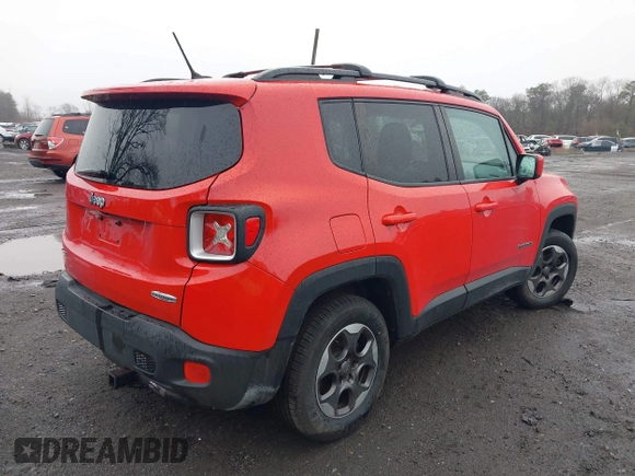 2015 Jeep Renegade Latitude with VIN ZACCJBBHXFPB81006, listed as a IAAI auction lot 41819915 with 74,000 mi miles. Bid and sale history available at carsss.com. Image 4.