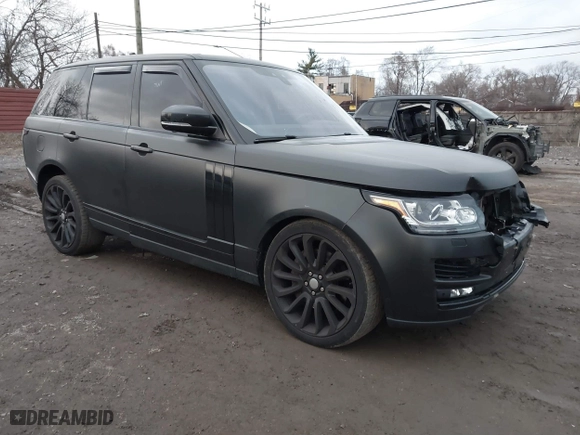 2017 Land Rover Range Rover with VIN SALGS2FE8HA326604, listed as a IAAI auction lot 41045678 with 56,150 mi miles. Bid and sale history available at carsss.com. Image 1.