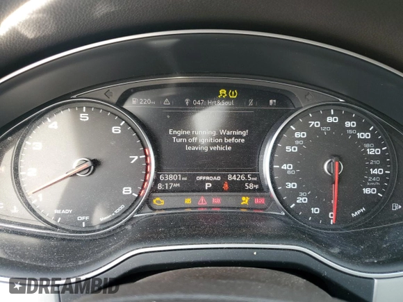 2018 Audi Q7 Premium with VIN WA1AHAF70JD025685, listed as a Copart auction lot 54544195 with 63,801 mi miles and Salvage title. Bid and sale history available at DreamBid. Image 9.