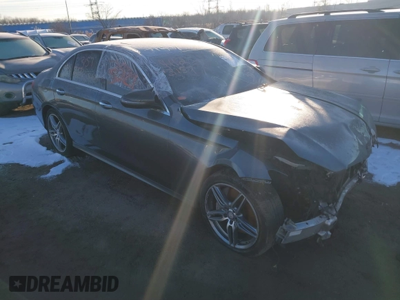 2017 Mercedes-Benz E 300 Luxury with VIN WDDZF4KB2HA106165, listed as a IAAI auction lot 41123157 with 82,770 mi miles and . Bid and sale history available at DreamBid. Image 1.