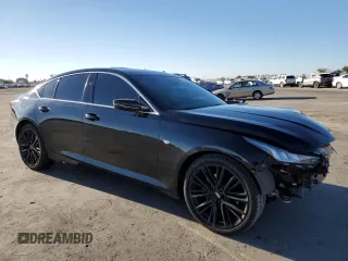 2022 Cadillac CT5 Luxury with VIN 1G6DM5RKXN0131261, listed as a Copart auction lot 81744714 with 32,997 mi miles and Salvage Title. Bid and sale history available at carsss.com. Image 4.