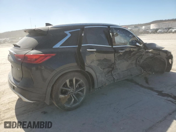 2021 Infiniti QX50 AUTOGRAPH with VIN 3PCAJ5DBXMF116307, listed as a Copart auction lot 47439955 with 51,300 mi miles and Salvage Title. Bid and sale history available at carsss.com. Image 3.