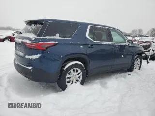 2022 Chevrolet Traverse LS with VIN 1GNEVFKW5NJ104147, listed as a Copart auction lot 88912525 with 57,052 mi miles and Salvage Title. Bid and sale history available at carsss.com. Image 3.