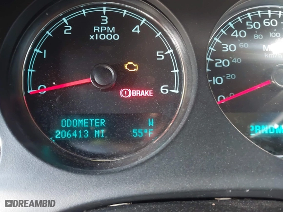 2009 Chevrolet Suburban LT w/2LT with VIN 1GNFC26069R190780, listed as a IAAI auction lot 41966765 with 206,413 mi miles. Bid and sale history available at carsss.com. Image 7.