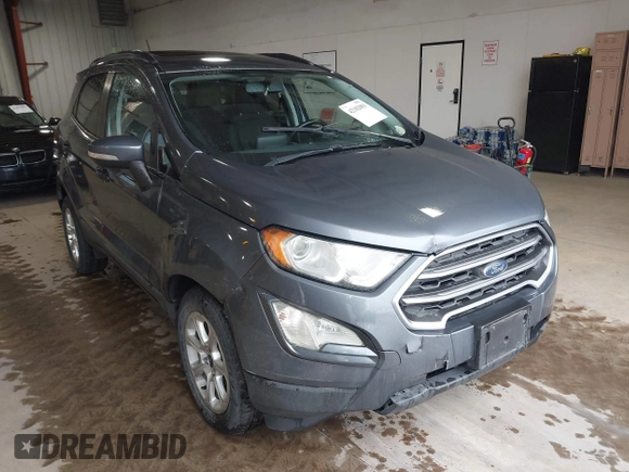 2018 Ford EcoSport SE with VIN MAJ3P1TE5JC212940, listed as a IAAI auction lot 42182081 with 34,491 mi miles. Bid and sale history available at carsss.com. Image 1.