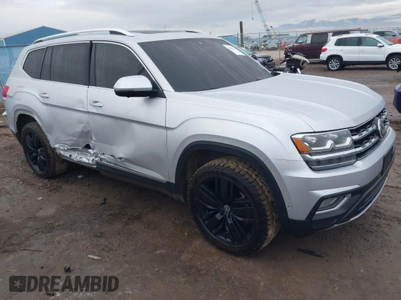 2018 Volkswagen Atlas SEL Premium with VIN 1V2NR2CA8JC575425, listed as a IAAI auction lot 41104744 with 62,774 mi miles and . Bid and sale history available at DreamBid. Image 1.