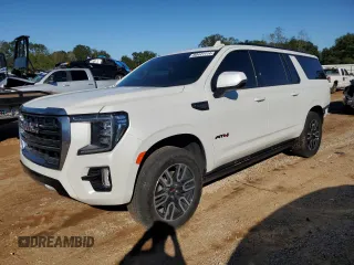 2023 GMC Yukon XL AT4 with VIN 1GKS2HKL2PR244042, listed as a Copart auction lot 80441114 with 27,061 mi miles and Salvage Title. Bid and sale history available at carsss.com. Image 1.