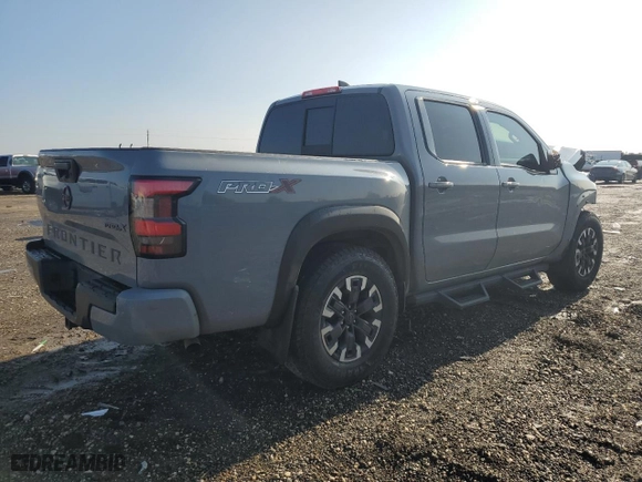 2022 Nissan Frontier PRO-X with VIN 1N6ED1EJ8NN609619, listed as a Copart auction lot 86608994 with 76,078 mi miles and Salvage Title. Bid and sale history available at carsss.com. Image 3.