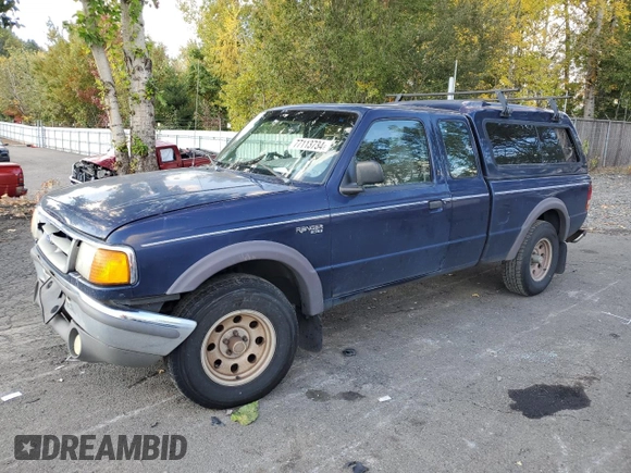 1997 Ford Ranger XLT with VIN 1FTDR15X3VPB14866, listed as a Copart auction lot 77113734 with 171,166 mi miles and Salvage Title. Bid and sale history available at DreamBid. Image 1.