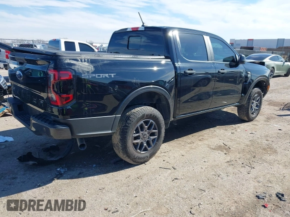 2024 Ford Ranger XLT with VIN 1FTER4GH3RLE19969, listed as a IAAI auction lot 41466045 with 20,343 mi miles. Bid and sale history available at carsss.com. Image 4.