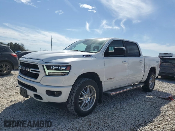 2020 Ram 1500 Big Horn with VIN 1C6SRFFM4LN204150, listed as a Copart auction lot 46865305 with 81,005 mi miles and Salvage Title. Bid and sale history available at carsss.com. Image 1.