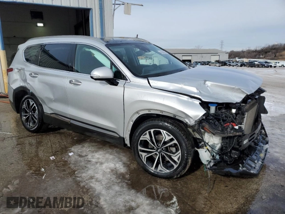 2020 Hyundai Santa Fe Limited with VIN 5NMS5CAA3LH174698, listed as a Copart auction lot 45596365 with 58,338 mi miles and Salvage Title. Bid and sale history available at carsss.com. Image 4.