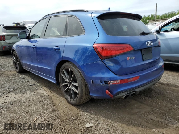 2016 Audi SQ5 Premium Plus with VIN WA1CCAFP6GA031735, listed as a Copart auction lot 58229765 with 47,518 mi miles and Salvage title. Bid and sale history available at DreamBid. Image 2.