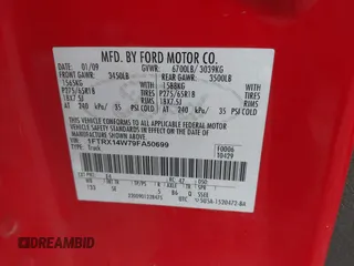 2009 Ford F-150 STX with VIN 1FTRX14W79FA50699, listed as a IAAI auction lot 42171303 with 178,751 mi miles and . Bid and sale history available at DreamBid. Image 9.