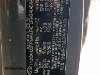 2024 Hyundai Santa Fe SE z VIN 5NMP14GL3RH051430, wystawiony jako Copart lot #56985215 z przebiegiem 8 528 mil mil oraz Szkoda całkowita • Salvage title. Historia ofert i sprzedaży dostępna na DreamBid. Obrazek 14.
