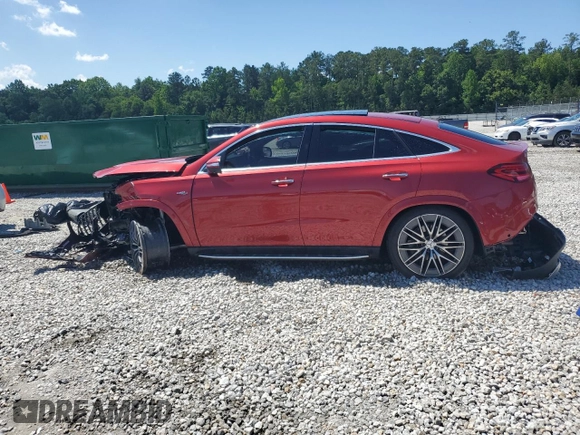 2024 Mercedes-Benz GLE 53 AMG with VIN 4JGFD6BB1RB082835, listed as a Copart auction lot 57297125 with 14,659 mi miles and Salvage title. Bid and sale history available at DreamBid. Image 2.