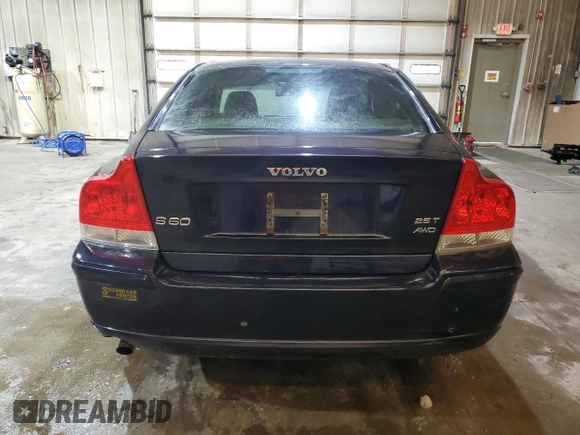2008 Volvo S60 2.5T with VIN YV1RH592782677901, listed as a Copart auction lot 45883885 with 166,324 mi miles and Salvage Title. Bid and sale history available at carsss.com. Image 6.