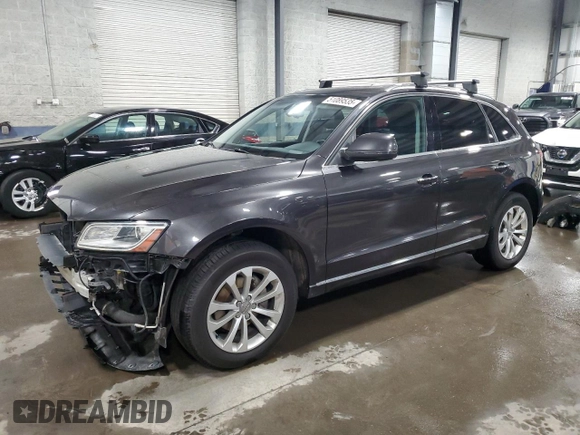 2015 Audi Q5 Premium Plus with VIN WA1LFAFP2FA024061, listed as a Copart auction lot 51089535 with 124,676 mi miles and Salvage Title. Bid and sale history available at carsss.com. Image 1.