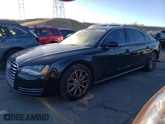 2013 Audi A8 L 3.0L with VIN WAURGAFD2DN008190, listed as a Copart auction lot 43369565 with 0 mi miles and Salvage Title. Bid and sale history available at carsss.com. Image 1.