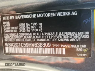 2017 BMW M2 z VIN WBA2G1C59HV638809, wystawiony jako Copart lot #44974604 z przebiegiem 113 249 mil mil oraz . Historia ofert i sprzedaży dostępna na DreamBid. Obrazek 13.