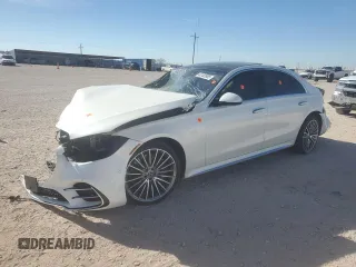 2022 Mercedes-Benz S 500 z VIN W1K6G6DB3NA163639, wystawiony jako Copart lot #43182885 z przebiegiem Nie podano mil oraz Szkoda całkowita • Salvage title. Historia ofert i sprzedaży dostępna na DreamBid. Obrazek 1.