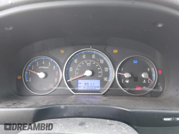 2009 Hyundai Santa Fe SE with VIN 5NMSH73E59H230115, listed as a IAAI auction lot 41997711 with 143,068 mi miles and . Bid and sale history available at DreamBid. Image 7.