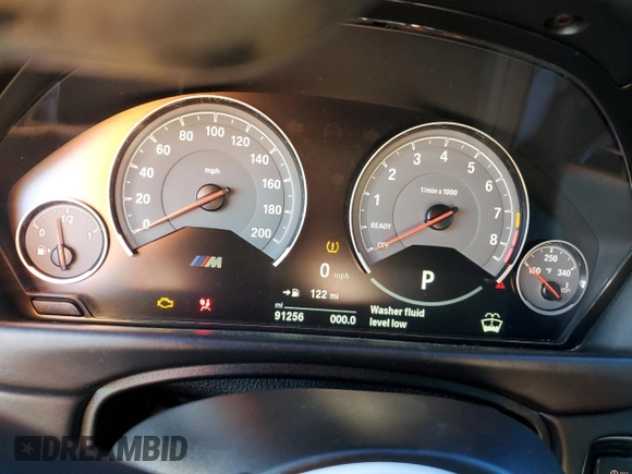 2016 BMW M4 with VIN WBS3R9C58GK338543, listed as a Copart auction lot 66068384 with 91,256 mi miles and Salvage Title. Bid and sale history available at carsss.com. Image 9.