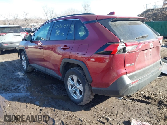 2019 Toyota RAV4 XLE with VIN JTMP1RFV9KD038616, listed as a IAAI auction lot 41776547 with 111,576 mi miles. Bid and sale history available at carsss.com. Image 2.