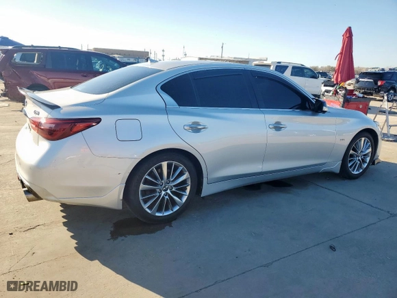 2018 Infiniti Q50 3.0t LUXE with VIN JN1EV7AP0JM360443, listed as a Copart auction lot 46722815 with 85,390 mi miles and Salvage Title. Bid and sale history available at carsss.com. Image 3.