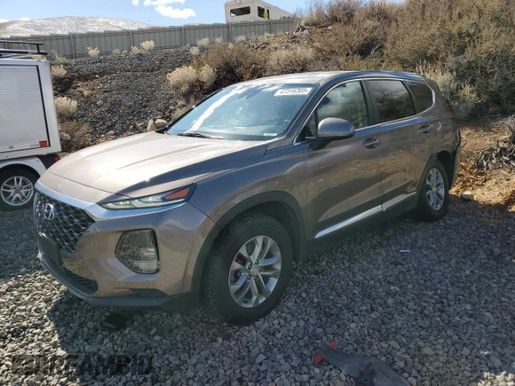 2019 Hyundai Santa Fe SE with VIN 5NMS2CAD6KH098573, listed as a Copart auction lot 47316305 with 68,394 mi miles and Salvage Title. Bid and sale history available at carsss.com. Image 1.
