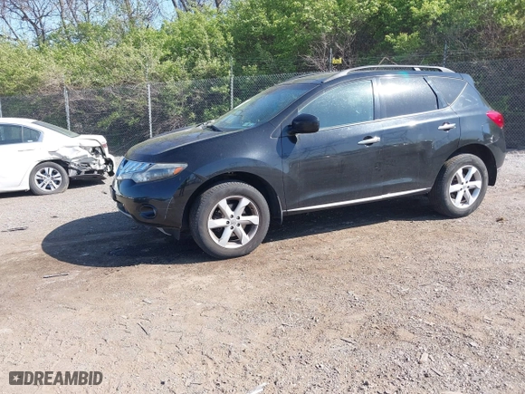 2009 Nissan Murano SL with VIN JN8AZ18W99W151524, listed as a IAAI auction lot 42074264 with 160,160 mi miles. Bid and sale history available at carsss.com. Image 2.