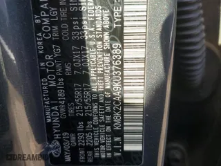 2019 Hyundai Kona SEL with VIN KM8K2CAA9KU376389, listed as a Copart auction lot 47837285 with 35,201 mi miles and Salvage Title. Bid and sale history available at carsss.com. Image 12.