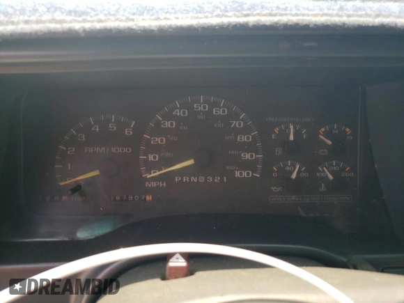 1998 Chevrolet Silverado 1500 with VIN 2GCEC19M8W1262449, listed as a Copart auction lot 67150574 with 167,907 mi miles and Salvage Title. Bid and sale history available at DreamBid. Image 9.