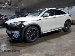 2022 Infiniti QX55 Sensory with VIN 3PCAJ5L34NF101426, listed as a Copart auction lot 45771565 with 76,293 mi miles and Salvage Title. Bid and sale history available at DreamBid. Image 1.