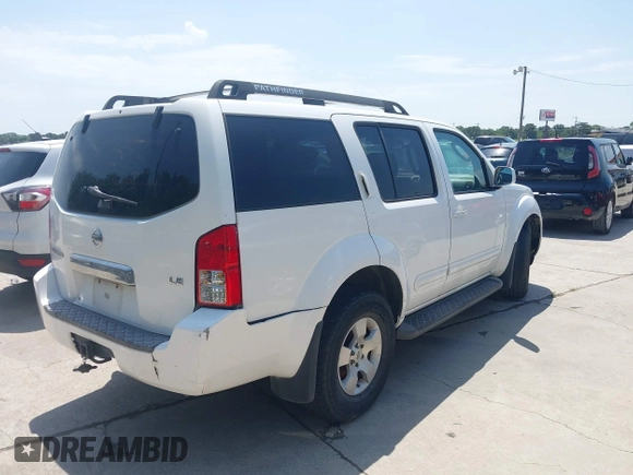 2007 Nissan Pathfinder SE with VIN 5N1AR18U17C626216, listed as a IAAI auction lot 42680663 with 167,255 mi miles and . Bid and sale history available at DreamBid. Image 4.