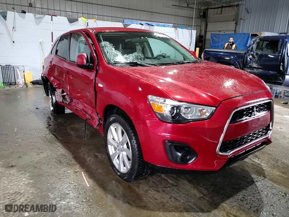 2015 Mitsubishi Outlander Sport ES with VIN 4A4AP3AU4FE005533, listed as a Copart auction lot 46318145 with 87,306 mi miles and Salvage Title. Bid and sale history available at carsss.com. Image 14.