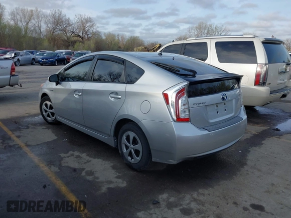 2012 Toyota Prius One with VIN JTDKN3DU2C0334107, listed as a IAAI auction lot 41891637 with 173,469 mi miles. Bid and sale history available at carsss.com. Image 3.