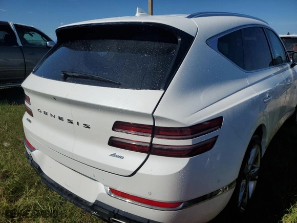 2023 Genesis GV80 with VIN KMUHBDSB3PU109667, listed as a Copart auction lot 76234724 with 0 mi miles and Non Repairable. Bid and sale history available at carsss.com. Image 3.
