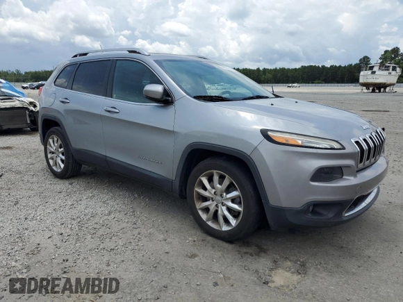 2014 Jeep Cherokee Limited with VIN 1C4PJLDS5EW204516, listed as a Copart auction lot 62329445 with 127,042 mi miles and Salvage title. Bid and sale history available at DreamBid. Image 4.