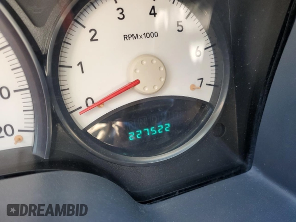 2005 Dodge Dakota ST with VIN 1D7HE22K75S330069, listed as a Copart auction lot 44883235 with 227,522 mi miles and Non Repairable. Bid and sale history available at DreamBid. Image 9.