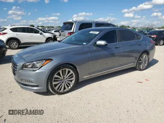 2017 Genesis G80 5.0L Ultimate with VIN KMHGN4JF2HU210173, listed as a Copart auction lot 70909284 with 45,928 mi miles and Salvage Title. Bid and sale history available at carsss.com. Image 1.