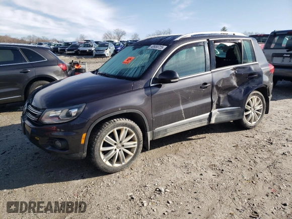 2016 Volkswagen Tiguan S with VIN WVGBV7AX7GW607563, listed as a Copart auction lot 49958725 with 92,464 mi miles and Salvage Title. Bid and sale history available at DreamBid. Image 1.