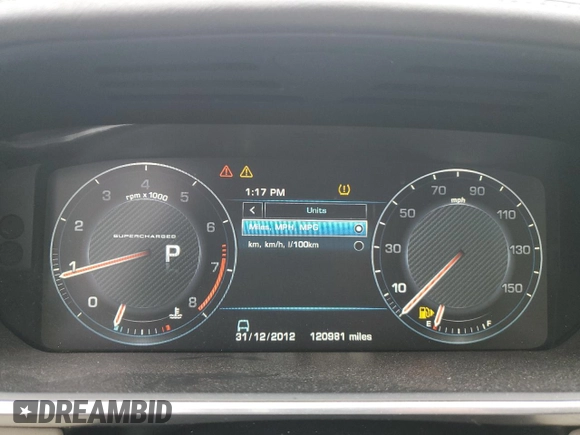 2013 Land Rover Range Rover SC с VIN SALGS2EF4DA102508, выставлен на аукционе Copart как лот 85478594 с пробегом 120 981 миль миль и Списание • Salvage title. История ставок и продаж доступна на DreamBid. Изображение 9.