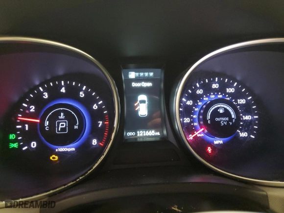 2014 Hyundai Santa Fe Sport Premium with VIN 5XYZUDLA7EG185849, listed as a Copart auction lot 48340905 with 121,665 mi miles and Salvage Title. Bid and sale history available at carsss.com. Image 9.