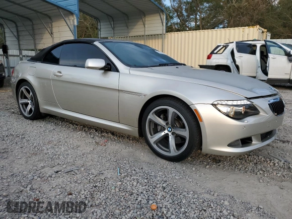 2008 BMW 6 Series 650i with VIN WBAEB53568CX62292, listed as a Copart auction lot 74968684 with 129,548 mi miles and Non Repairable. Bid and sale history available at carsss.com. Image 4.