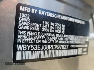 2024 BMW i7 xDrive60 z VIN WBY53EJ08RCP97827, wystawiony jako Copart lot #57646464 z przebiegiem Nie podano mil oraz Szkody całkowita. Historia ofert i sprzedaży dostępna na DreamBid. Obrazek 12.