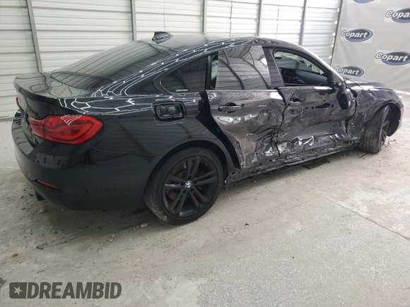 2018 BMW 4 Series 440i with VIN WBA4J5C59JBF07309, listed as a Copart auction lot 74893994 with 89,054 mi miles and Salvage Title. Bid and sale history available at DreamBid. Image 3.
