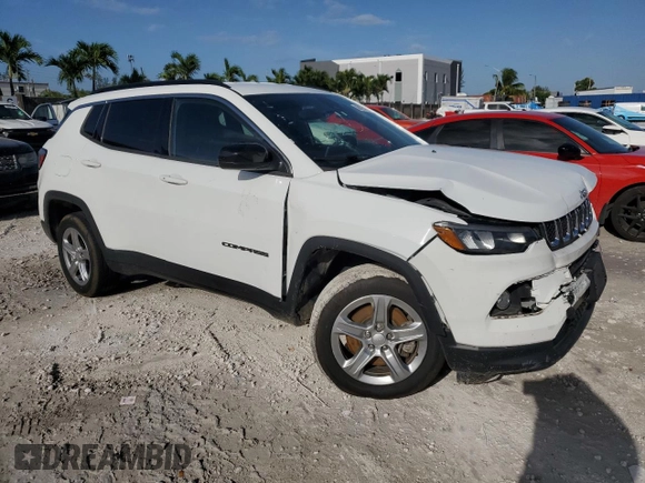 2023 Jeep Compass Latitude with VIN 3C4NJDBN2PT553149, listed as a Copart auction lot 66274705 with 46,236 mi miles and Clean title. Bid and sale history available at DreamBid. Image 4.